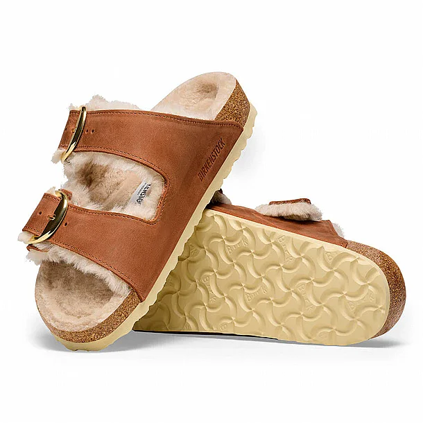 ����� ���� ��������� ������� ��� � Birkenstock Arizona Big Buckle Teddy Eggshell