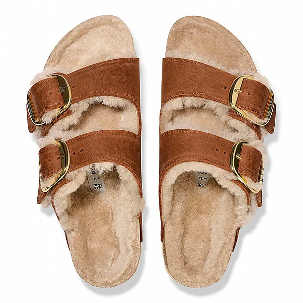 ����� ���� ��������� ������� ��� � Birkenstock Arizona Big Buckle Teddy Eggshell