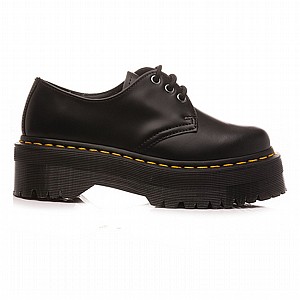 נעלי ד״ר מרטינס יוניסקס - Dr. Martens 1461 Quad 3 Eye Shoe Polished Smooth Black נעלי ד״ר מרטינס יוניסקס - Dr. Martens 1461 Quad 3 Eye Shoe Polished Smooth Black