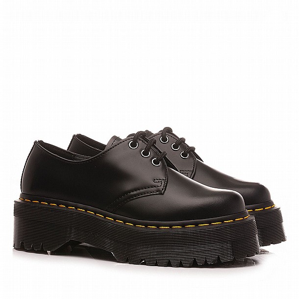 ���� ��� ������ ������� - Dr. Martens 1461 Quad 3 Eye Shoe Polished Smooth Black