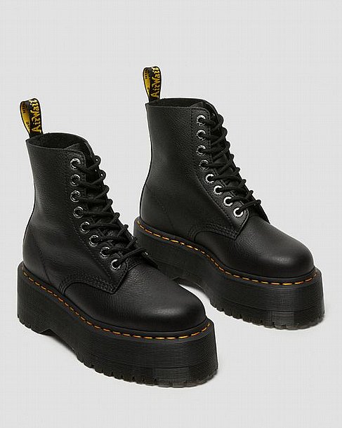 DR. MARTENS Max Leather Platform Boots �"� ������ ���� ����
