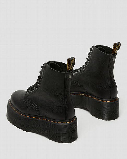 DR. MARTENS Max Leather Platform Boots �"� ������ ���� ����