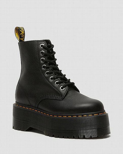 DR. MARTENS Max Leather Platform Boots �"� ������ ���� ����
