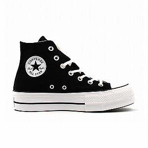 Converse Chuck Taylor All Star Lift - נעלי קונברס פלטפורמה שחור בד Converse Chuck Taylor All Star Lift - נעלי קונברס פלטפורמה שחור בד