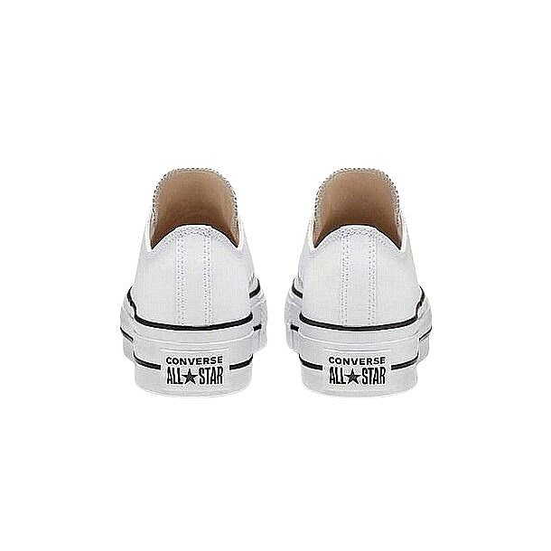 CONVERSE All-Star CHUCK TAYLOR ALL STAR LEATHER PLATFORM -אולסטאר פלטפורמה עור לבן