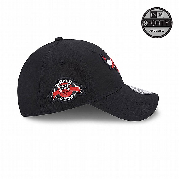 Chicago Bulls Team Side Patch Black 9FORTY Adjustable Cap - ��� ��� ���� ����� ����