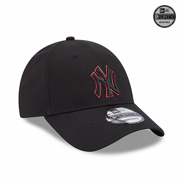 NEW ERA New York Yankees Team Outline Black 9FORTY Adjustable Cap - ��� ��� ���� ���� ��� ���� ������ ����