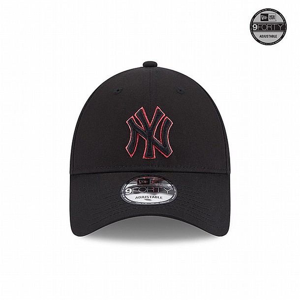 NEW ERA New York Yankees Team Outline Black 9FORTY Adjustable Cap - ��� ��� ���� ���� ��� ���� ������ ����