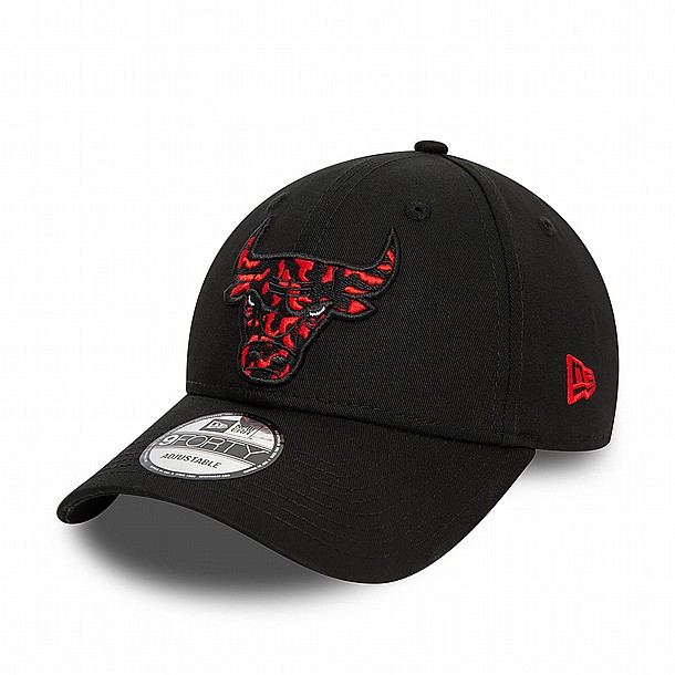 ��� ��� ���� ���� ����� ���� ���� - NEW ERA Chicago Bulls Seasonal Infill Black 9FORTY Adjustable Cap