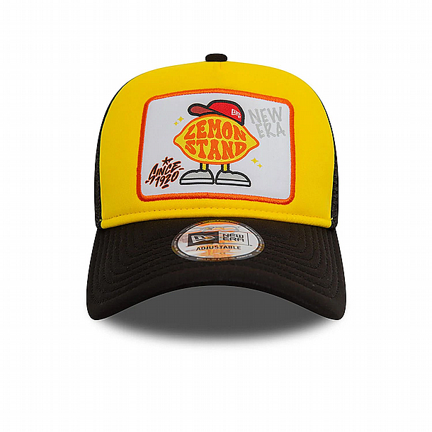��� ��� ���� ��� ���� ���� � NEW ERA Lemon Stand Patch Yellow A-Frame Trucker Cap