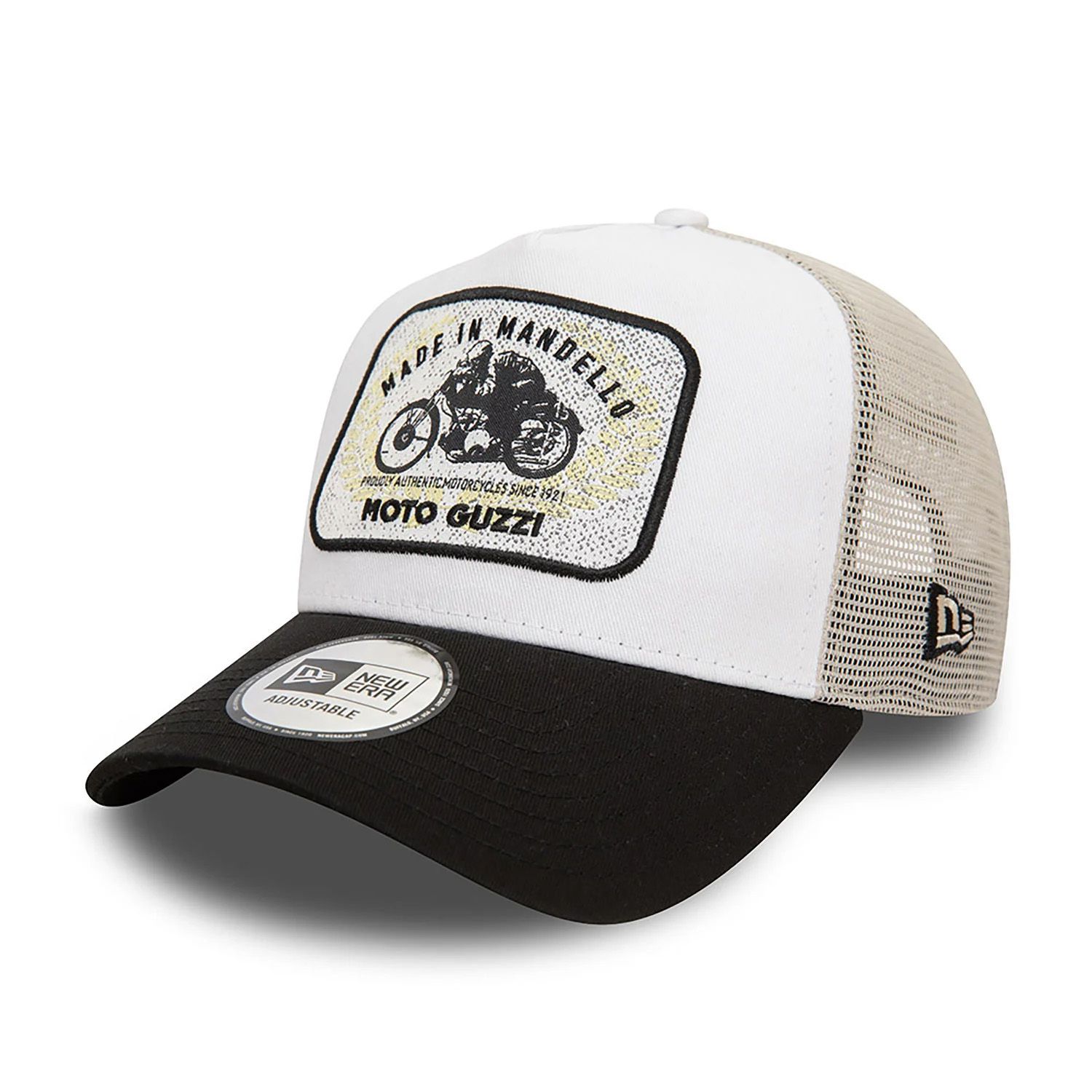 New Era A-Frame Trucker Cap Heritage Moto Guzzi Stone Beige