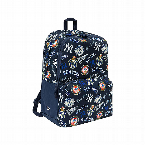 NEW ERA New York Yankees MLB All Over Print Multi Compartment Blue Stadium Backpack � ��� �� ��� ��� ��� ���� ������ ����