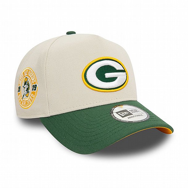 ��� ��� ���� ���� � NEW ERA Green Bay Packers NFL Light Beige 9FORTY E-Frame Adjustable Cap