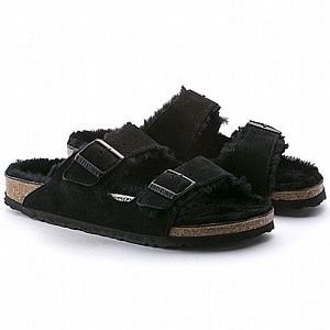 Birkenstock Arizona Shearling Black בירקינשטוק אריזונה פרווה שחור Birkenstock Arizona Shearling Black בירקינשטוק אריזונה פרווה שחור