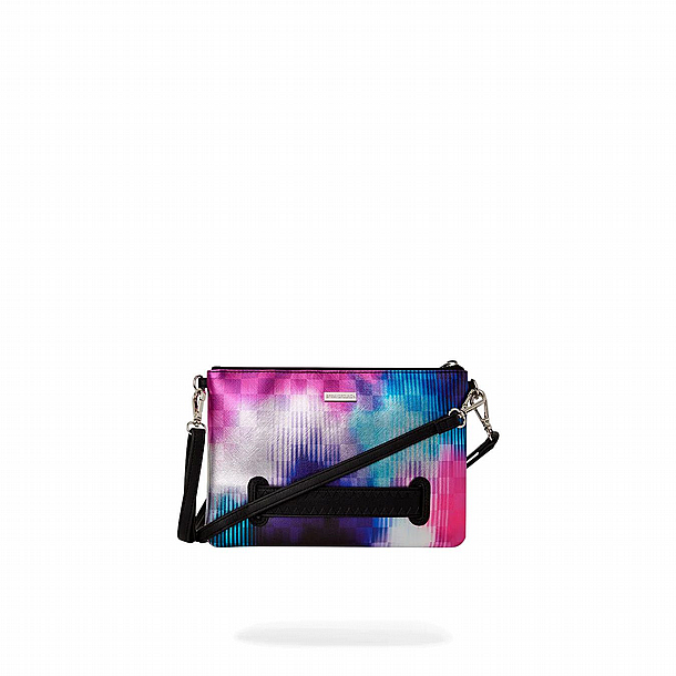 ��� �� ����������� � SPRAYGROUND METALLIC TYE DYE CHECK POUCHETTE
