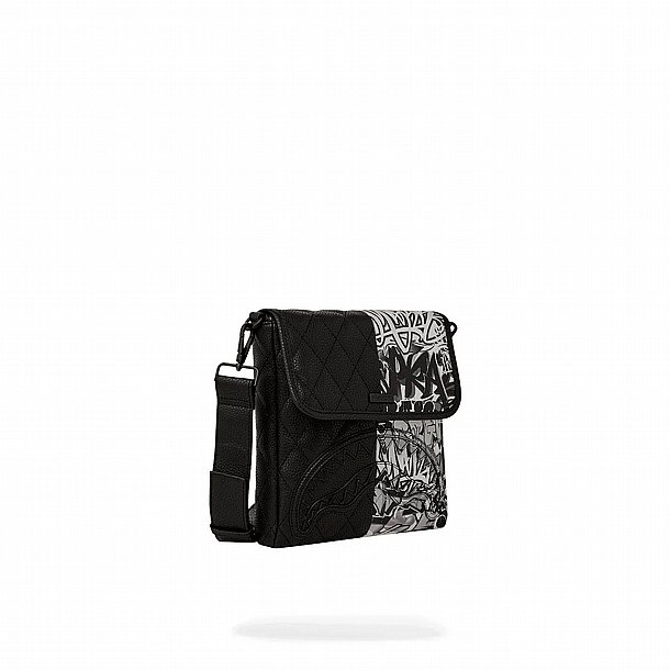 ��� �� ����������� ��� ���� � SPRAYGROUND METALLIC DRIP SHARKS IN PARIS MESSENGER SLING