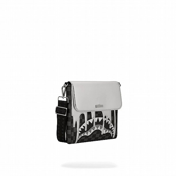 ��� �� ����������� ��� ���� � SPRAYGROUND METALLIC DRIP SHARKS IN PARIS MESSENGER SLING