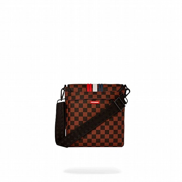 ��� �� ����������� � SPRAYGROUND CREAM CHECK SHARK CENTRAL MESSENGER SLING