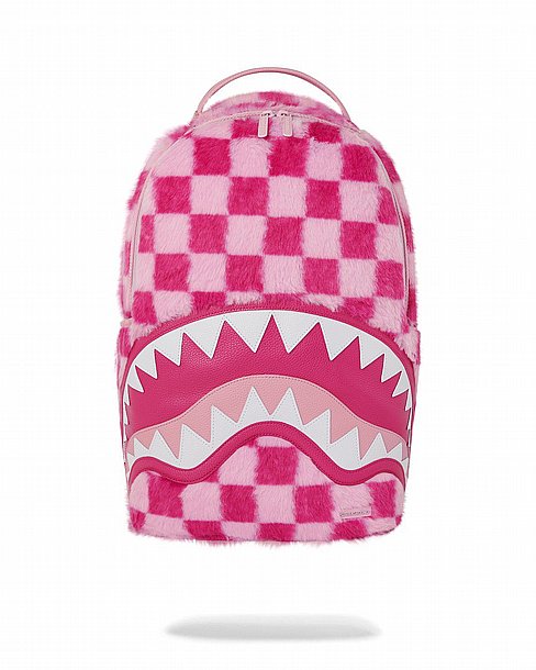 ��� �� ����������� -SPRAYGROUND PINK FUR CHECK DLXSF BACKPACK
