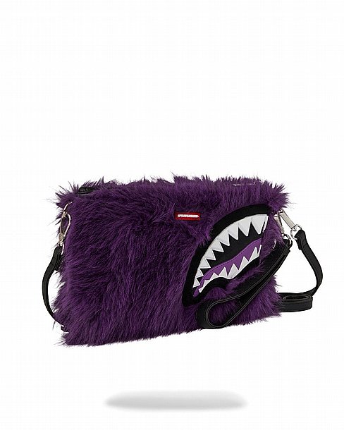 ��� �� ���� ����������� � SPRAYGROUND FUR CRAY PURPLE CROSSOVER CLUTCH
