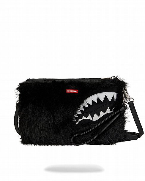 ��� �� ���� ����������� � SPRAYGROUND FUR CRAY BLACK CROSSOVER CLUTCH