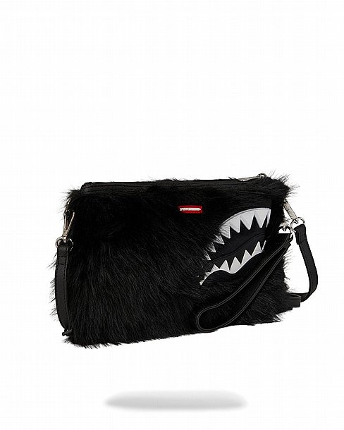 ��� �� ���� ����������� � SPRAYGROUND FUR CRAY BLACK CROSSOVER CLUTCH