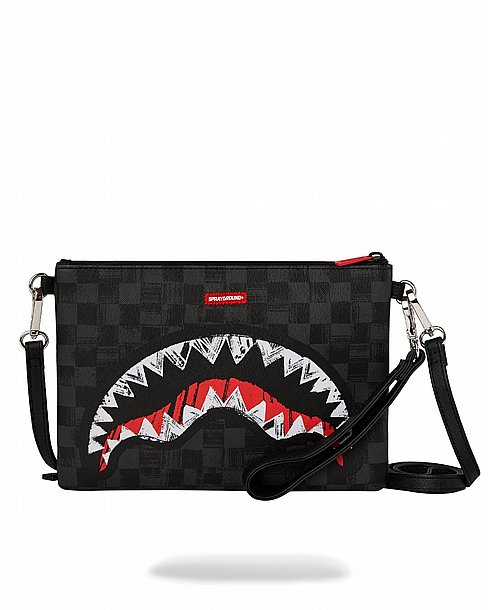 ��� �� ���� ����������� � SPRAYGROUND SCRIBBLE SHARK CROSSOVER CLUTCH