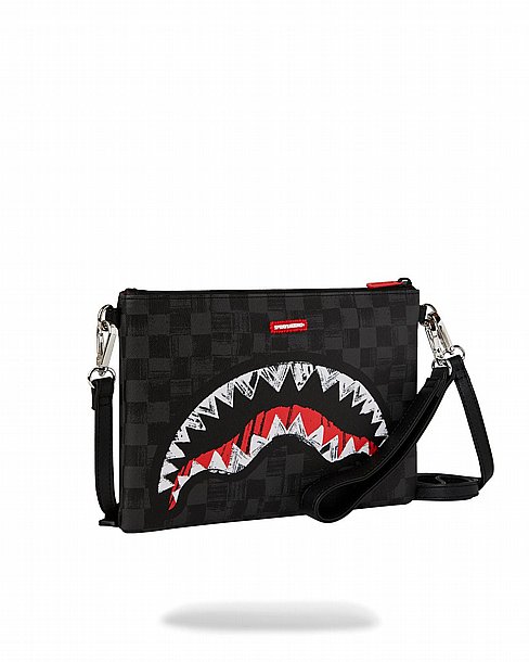 ��� �� ���� ����������� � SPRAYGROUND SCRIBBLE SHARK CROSSOVER CLUTCH