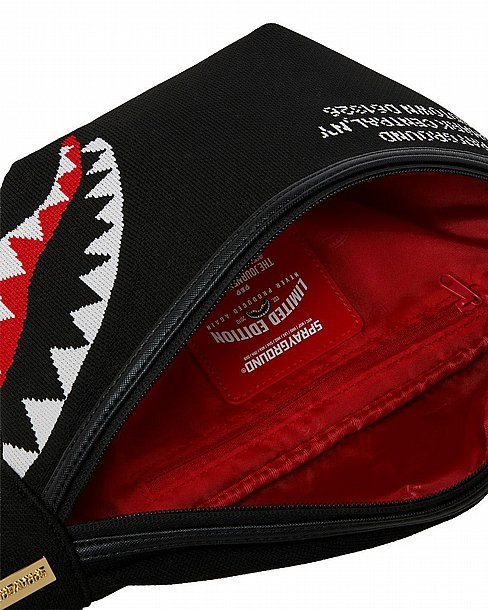 ��� ���� ����������� � SPRAYGROUND SHARK CENTRAL KNIT BLACK SAVVY CROSSBODY