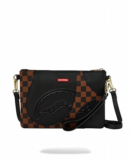 ��� �� ���� ����������� � SPRAYGROUND JETSTREAM BROWN CROSSOVER CLUTCH