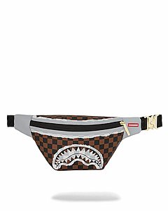 ��� ����' ����������� � SPRAYGROUND CREAM AND BROWN TEAR CHECK SAVVY CROSSBODY