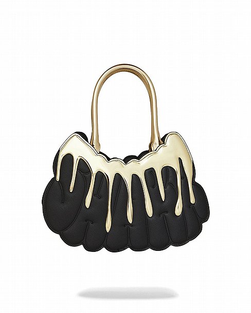 ����������� ��� �� ����� � SPRAYGROUND GOLD AND DANGEROUS SHARK BUBBLE LETTER HANDBAG