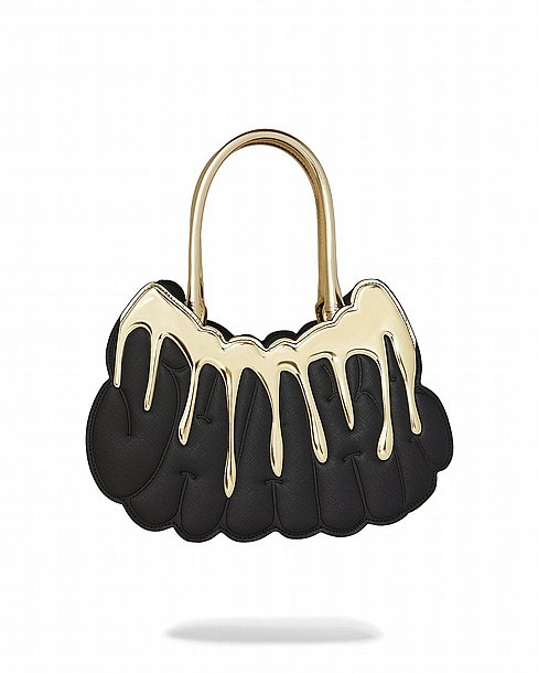 ����������� ��� �� ����� � SPRAYGROUND GOLD AND DANGEROUS SHARK BUBBLE LETTER HANDBAG