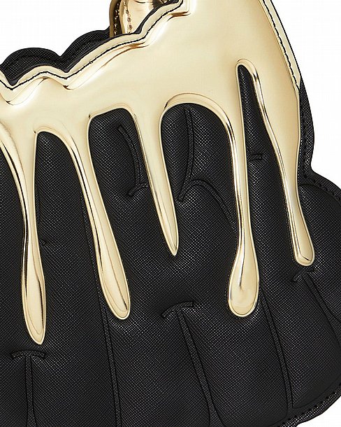 ����������� ��� �� ����� � SPRAYGROUND GOLD AND DANGEROUS SHARK BUBBLE LETTER HANDBAG