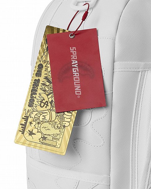 ��� �� ����������� -SPRAYGROUND SHARK CENTRAL CAMO CUT SHARK WHITE BACKPACK