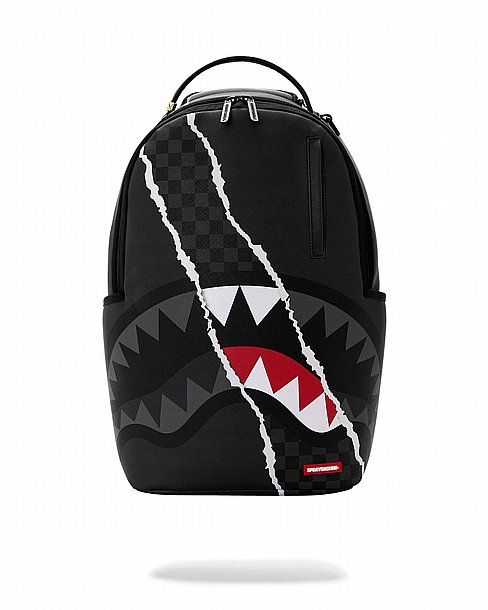��� �� ����������� -SPRAYGROUND CENTER RIP REVEALING GRAY CHECK BACKPACK
