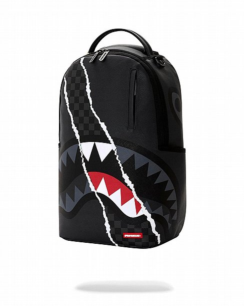 ��� �� ����������� -SPRAYGROUND CENTER RIP REVEALING GRAY CHECK BACKPACK