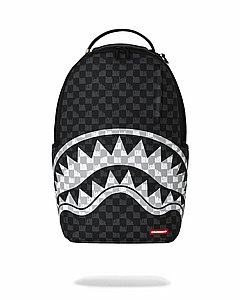 תיק גב ספרייגראונד -SPRAYGROUND BLACK AND WHITE DRIP CHECK SHARK BACKPACK תיק גב ספרייגראונד -SPRAYGROUND BLACK AND WHITE DRIP CHECK SHARK BACKPACK