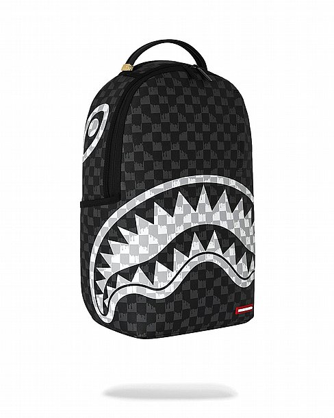 ��� �� ����������� -SPRAYGROUND BLACK AND WHITE DRIP CHECK SHARK BACKPACK