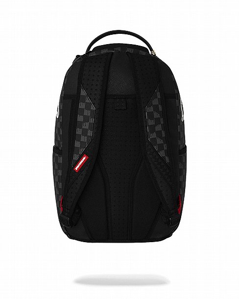 ��� �� ����������� -SPRAYGROUND BLACK AND WHITE DRIP CHECK SHARK BACKPACK