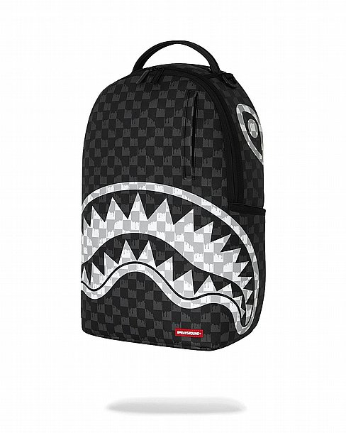 ��� �� ����������� -SPRAYGROUND BLACK AND WHITE DRIP CHECK SHARK BACKPACK