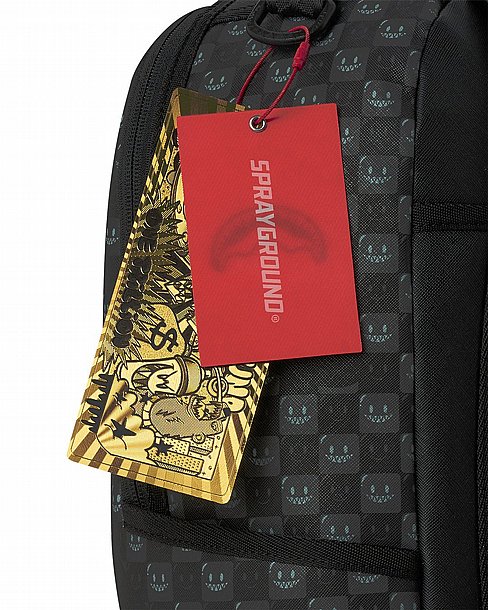 ��� �� ����������� -SPRAYGROUND SHARKS IN PARIS WTF BUBBLY BLACK CHECK BACKPACK