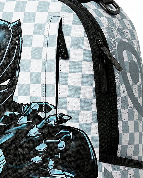 ��� �� ����������� -SPRAYGROUND MARVEL BLACK PANTHER WAKANDA FOREVER ON WHITE CHECK BACKPACK