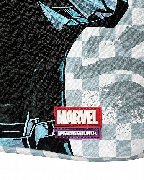 ��� �� ����������� -SPRAYGROUND MARVEL BLACK PANTHER WAKANDA FOREVER ON WHITE CHECK BACKPACK
