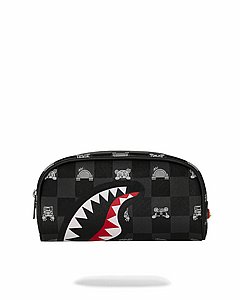 ���� ����������� � SPRAYGROUND GRAY PEEKING CHARACTER CHECK PENCIL POUCH