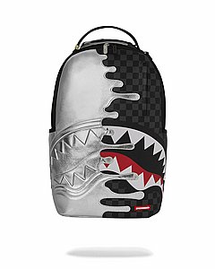 ��� �� ����������� -SPRAYGROUND SILVER SIDE DRIP BLACK CHECK DLXSV BACKPACK