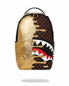 תיק גב ספרייגראונד -SPRAYGROUND SHARKS IN PARIS GOLD DRIP BACKPACK תיק גב ספרייגראונד -SPRAYGROUND SHARKS IN PARIS GOLD DRIP BACKPACK
