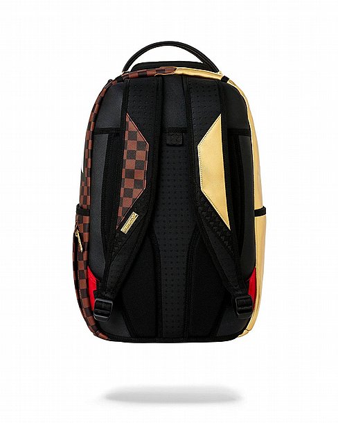 ��� �� ����������� -SPRAYGROUND SHARKS IN PARIS GOLD DRIP BACKPACK