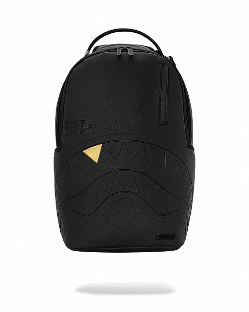��� �� ����������� -SPRAYGROUND BLACKED OUT EMBOSSED GOLD TOOTH BACKPACK