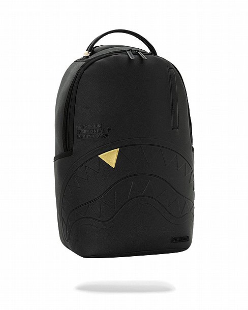 ��� �� ����������� -SPRAYGROUND BLACKED OUT EMBOSSED GOLD TOOTH BACKPACK